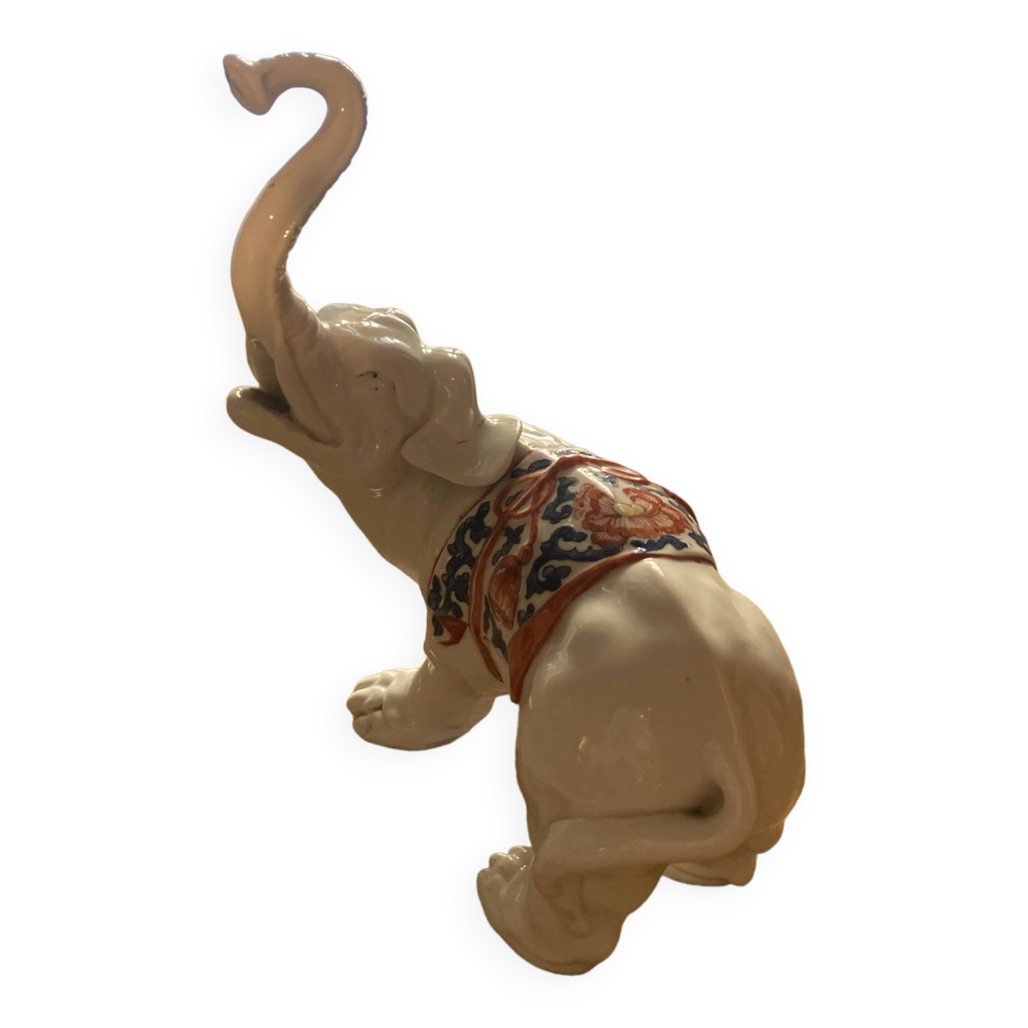 Enameled porcelain elephant