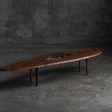Table basse moderne organique avec vide naturel, France, milieu du 20e siècle
