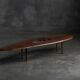Organic modern coffee table with natural void, France, mid 20th century