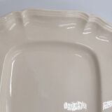 Rectangular dish with edged edge in Sarreguemines earthenware model Ivory