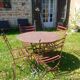 Table jardin + 4 chaises fer forgé