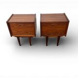 Set of 2 vintage bedside tables / night tables / mini cabinets