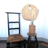 Chaise prie dieu en bois noirci xixème siècle