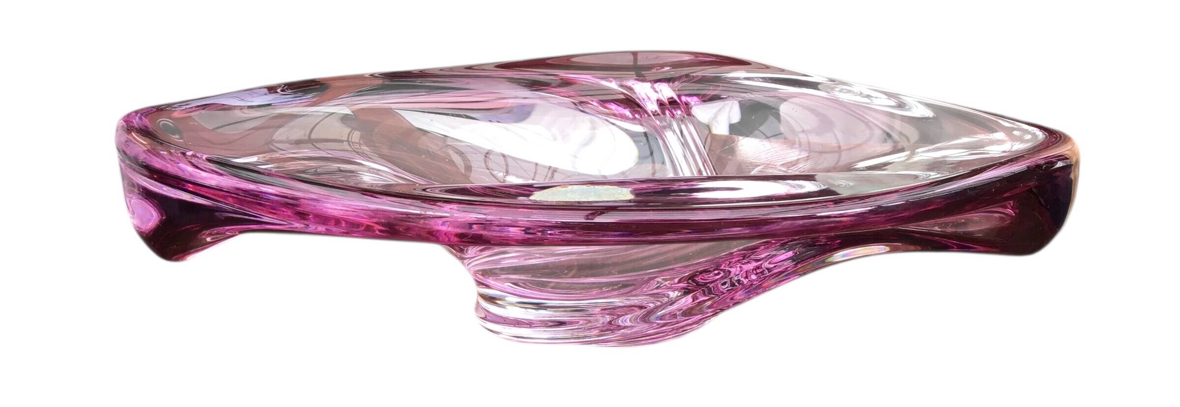 Val Saint-Lambert crystal centrepiece – Wave model circa 1950