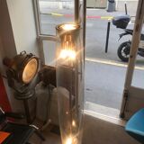 Large vintage space age globe glass and brushed steel lamppost