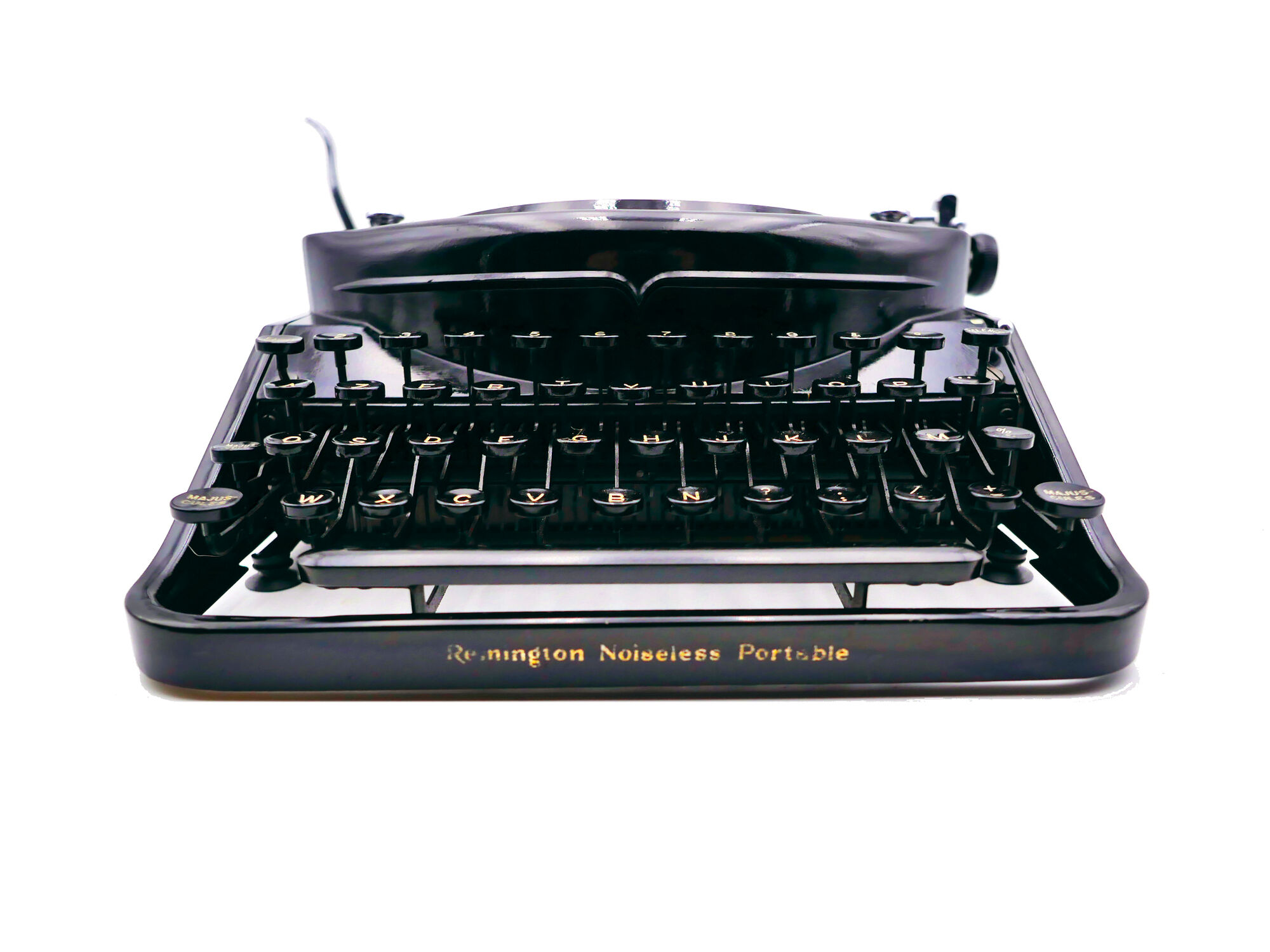 Machine à écrire Remington Noiseless Portable révisée ruban neuf 1932
