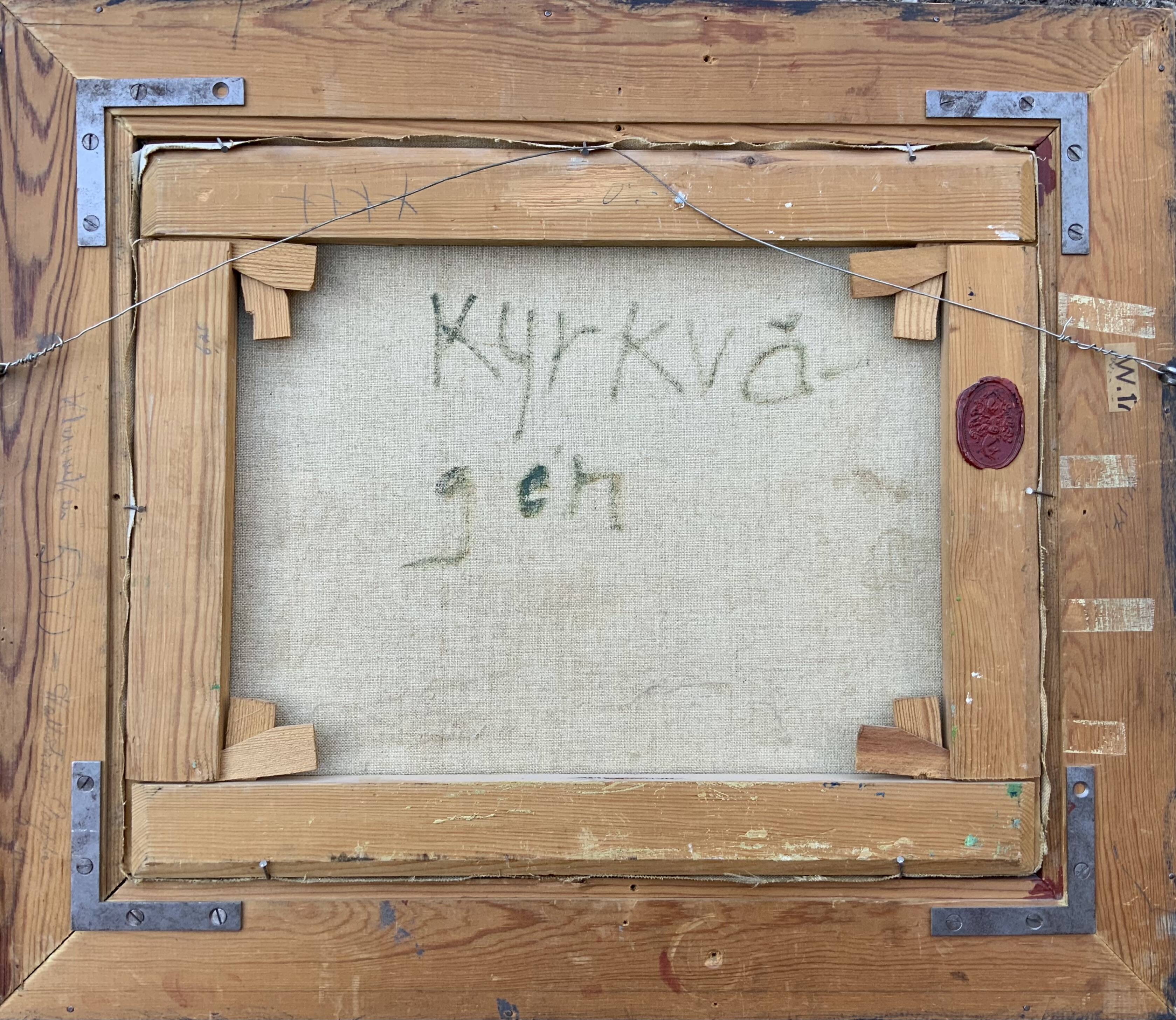 Vintage Modernist Oil on canvas landscape by Richad von Ahn