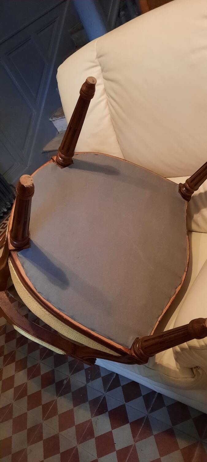 Paire de fauteuils style louis XVI