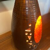 Vintage lamp ceramic copper and resin 1970