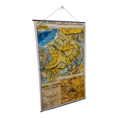 Carte scolaire 1940 "bassin parisien" 120x200 cm