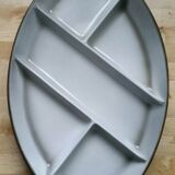 Dish with ceramic compartments