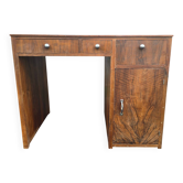 Art Deco desk in walnut veneer, 1930s-1940s.