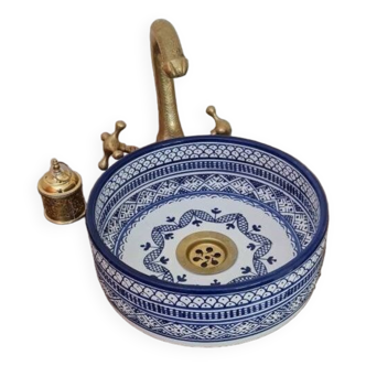 Round Ceramic Vessel Bathroom Sink