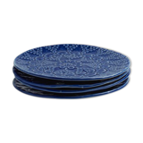 Lot de 4 assiettes blanca majorelle s