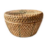 African vintage wicker box