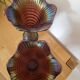 Pair of Imperial vases in iridescent glass
