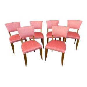 Suite de 6 chaises art déco 1950