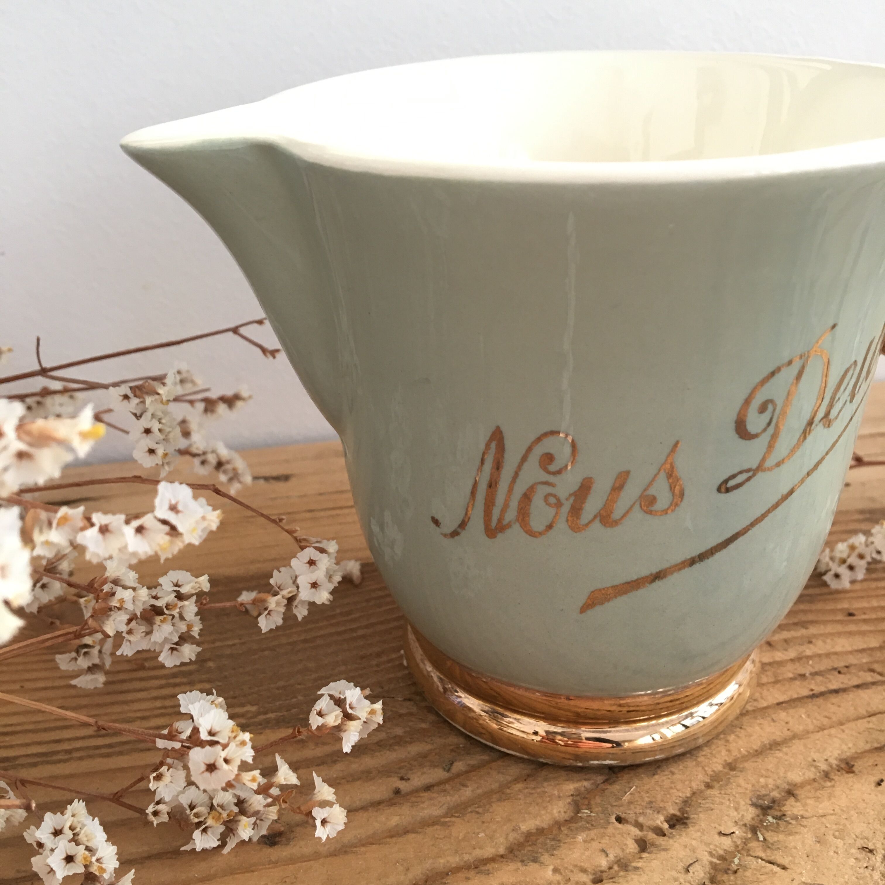 Milk jar "Nous Deux" Digoin Sarreguemines