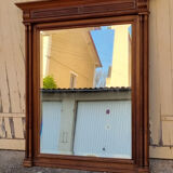 Mirror Trumeau, Henri II, early twentieth century, oak and beveled mirror