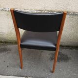 6 scandinavian black and beech chairs