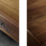 Vintage classic mid-century danish scandinavian modern teak bilateral desk, 1960s