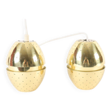 Hans-agne jakobsson pair of egg-shaped ceiling lights, florina model t790