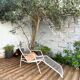 Vintage wired metal chaise longue