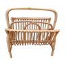 Vintage rattan magazine holder