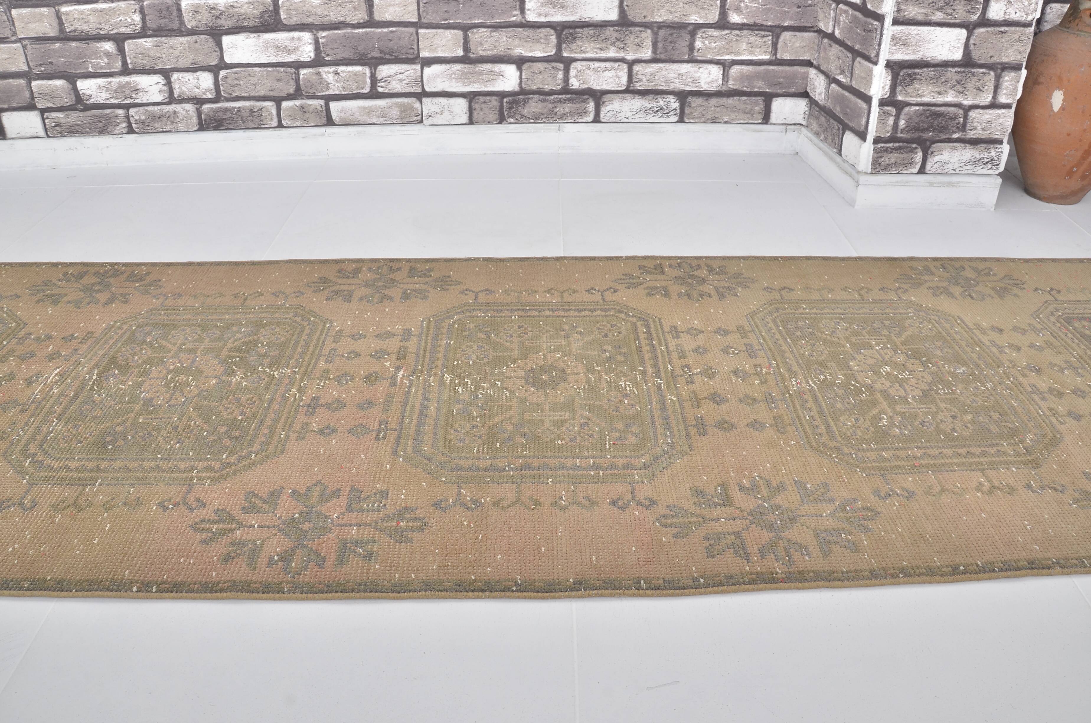 Anatolian oushak hallway runner rug