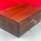 Wooden box with its key, vintage decoration
