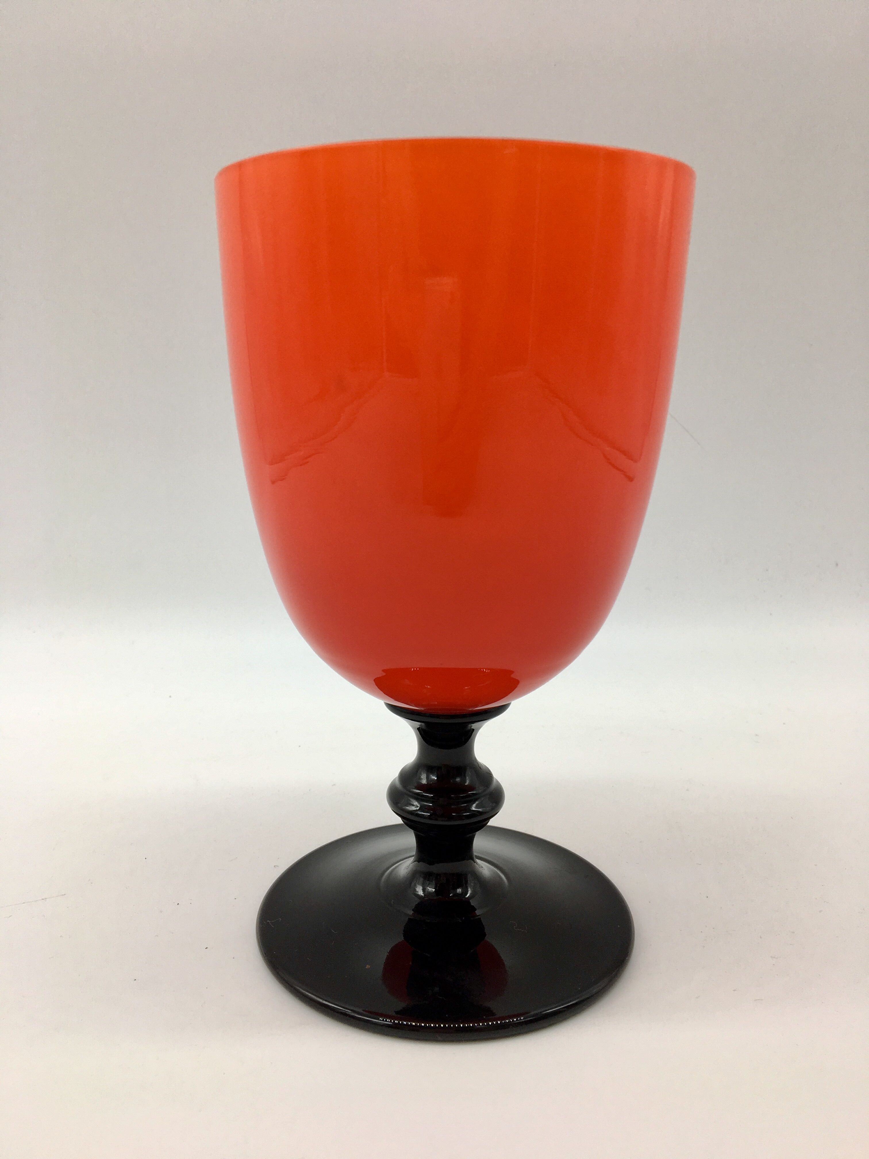 Vase vintage rouge et noir années 70