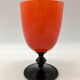 Vase vintage rouge et noir années 70