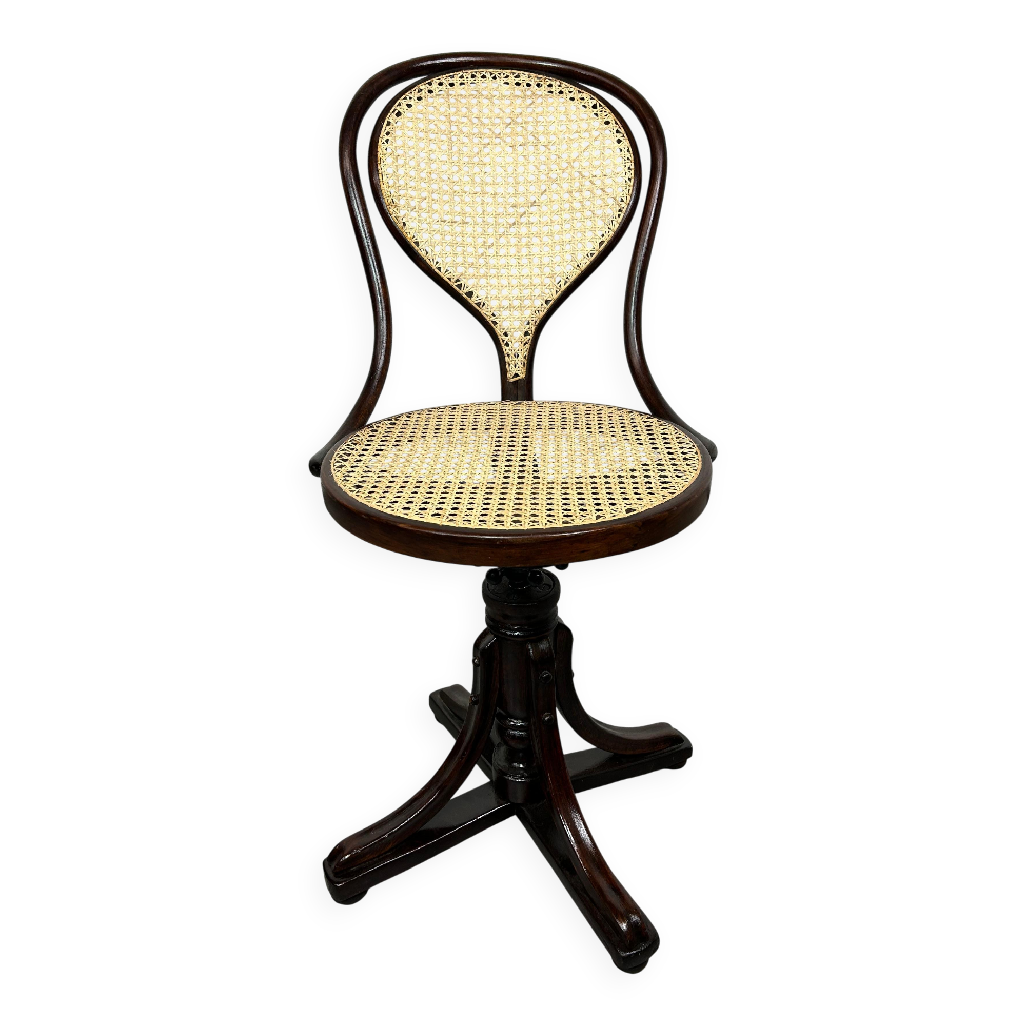 Chaise pivotante en bois courbé n°9 par J.J.Kohn