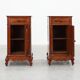 Pair Louis XV nightstands with Carrara marble top, France ca. 1890