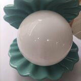 Shell lamp year 70 vintage ceramic