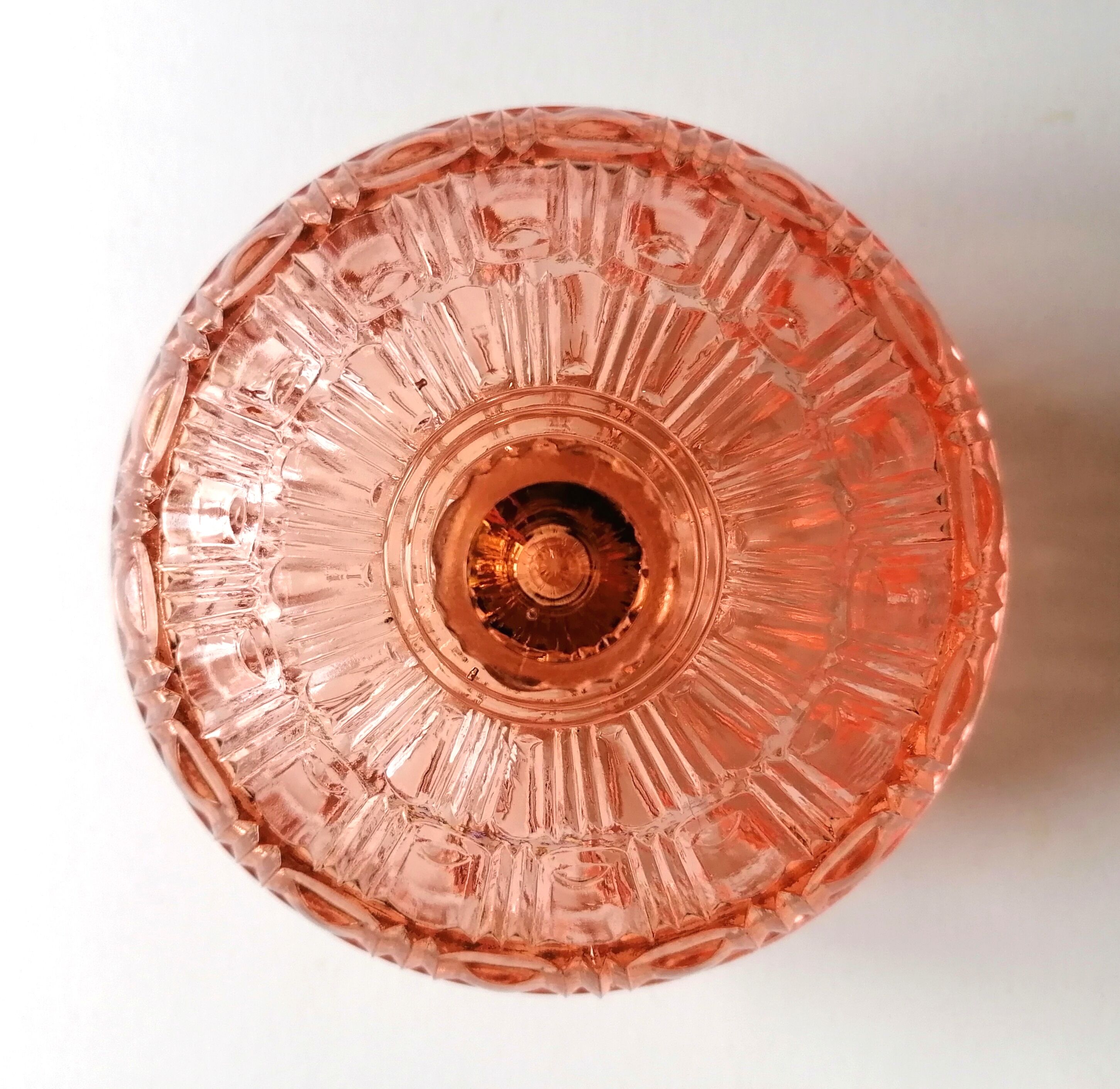 Candy or sugar maker in pink glass