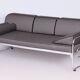 Bauhaus Sofa in Chrome & Upholstery attributed to Mücke-Melder, Czech, 1930s