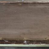 Old painting with a polychrome print decoration of ducks in nature.