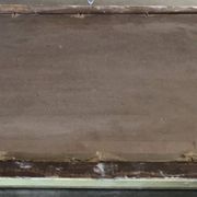 Old painting with a polychrome print decoration of ducks in nature.