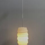 White glass Brutalis pendant lamp 1960s