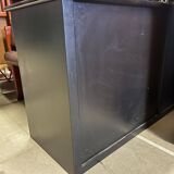 Large vintage black lacquered sideboard, 70s