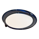 Miroir oval en plexi bleu marine, 1970