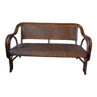 Rattan bench