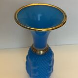 Blue opaline vase