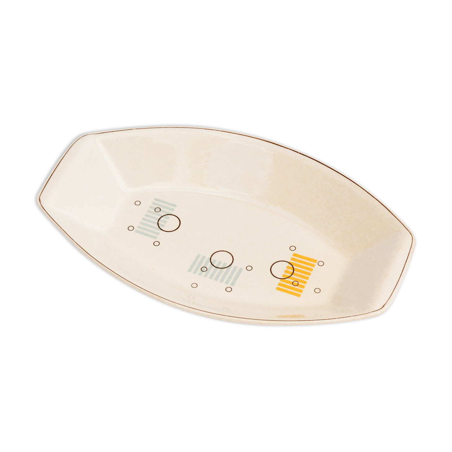 1950s opart, platter, bowl VEB Steingutwerk Torgau, Germany