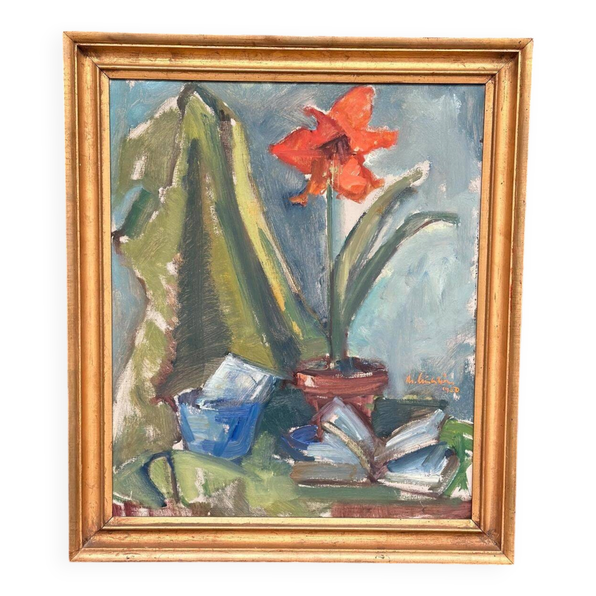 Original Swedish Oil On Canvas – “Still Life” By Martin Lindström