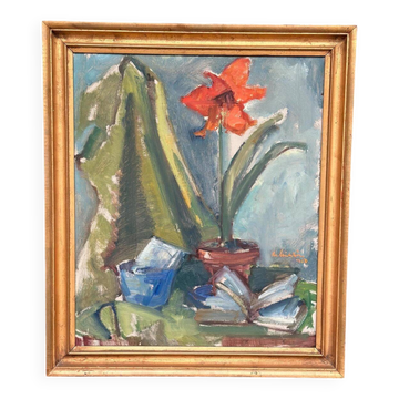 Original Swedish Oil On Canvas – “Still Life” By Martin Lindström