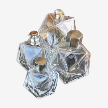 Ensemble de 4 flacons de parfum vintage