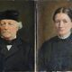 Tableau Pendant HST "portrait de couple" Famille XIX° siècle