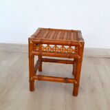 Wood and wicker coffee table